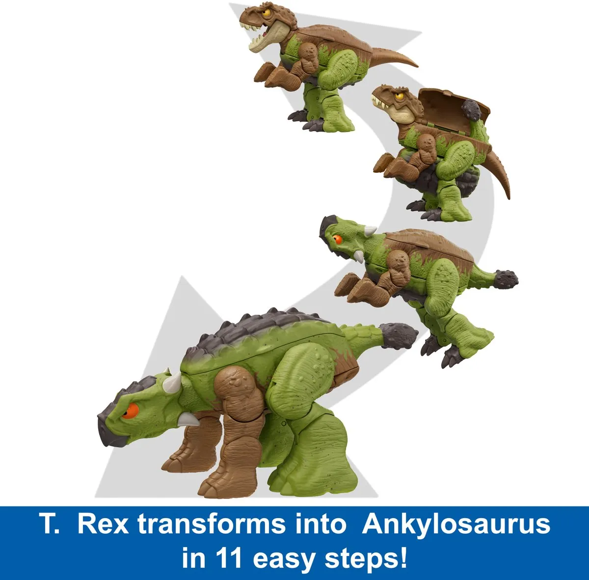 Jurassic World Woeste Wisselaars Tyrannosaurus Rex & Ankylosaurus HLP06 - afbeelding 3 van 6