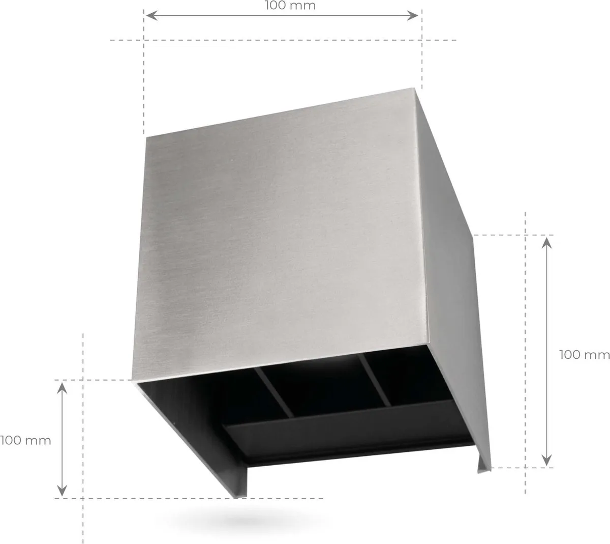 LEDVION LED Wandlamp Dimbaar 3.5W 2700K - Zwart