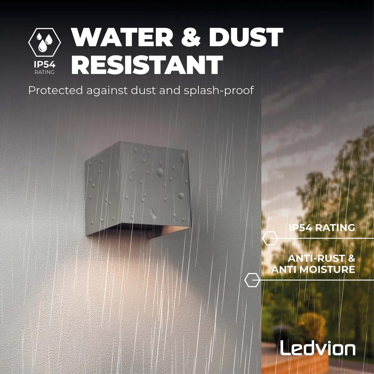 LEDVION LED Wandlamp Dimbaar 3.5W 2700K - Zwart