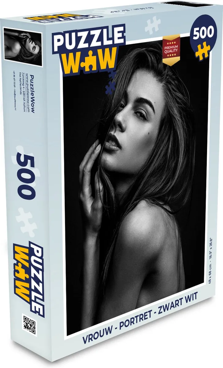 PuzzleWow Portret Legpuzzel 500 Stuks - Multicolor