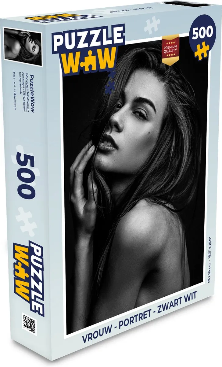 PuzzleWow Portret Legpuzzel 500 Stuks - Multicolor