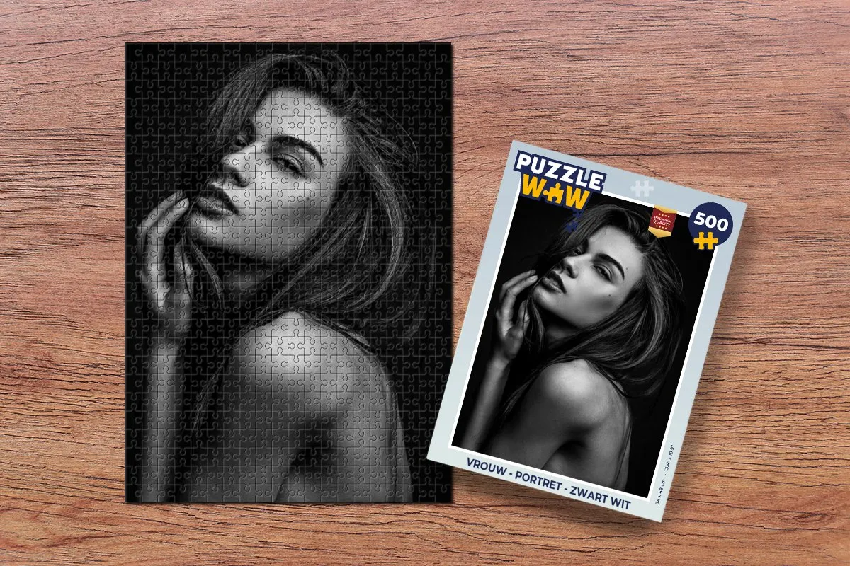 PuzzleWow Portret Legpuzzel 500 Stuks - Multicolor