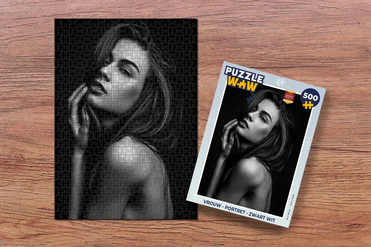PuzzleWow Portret Legpuzzel 500 Stuks - Multicolor