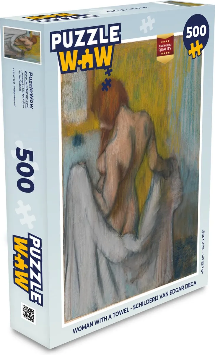 PuzzleWow Woman with a Towel Legpuzzel 500 Stuks - Edgar Degas - Multicolor