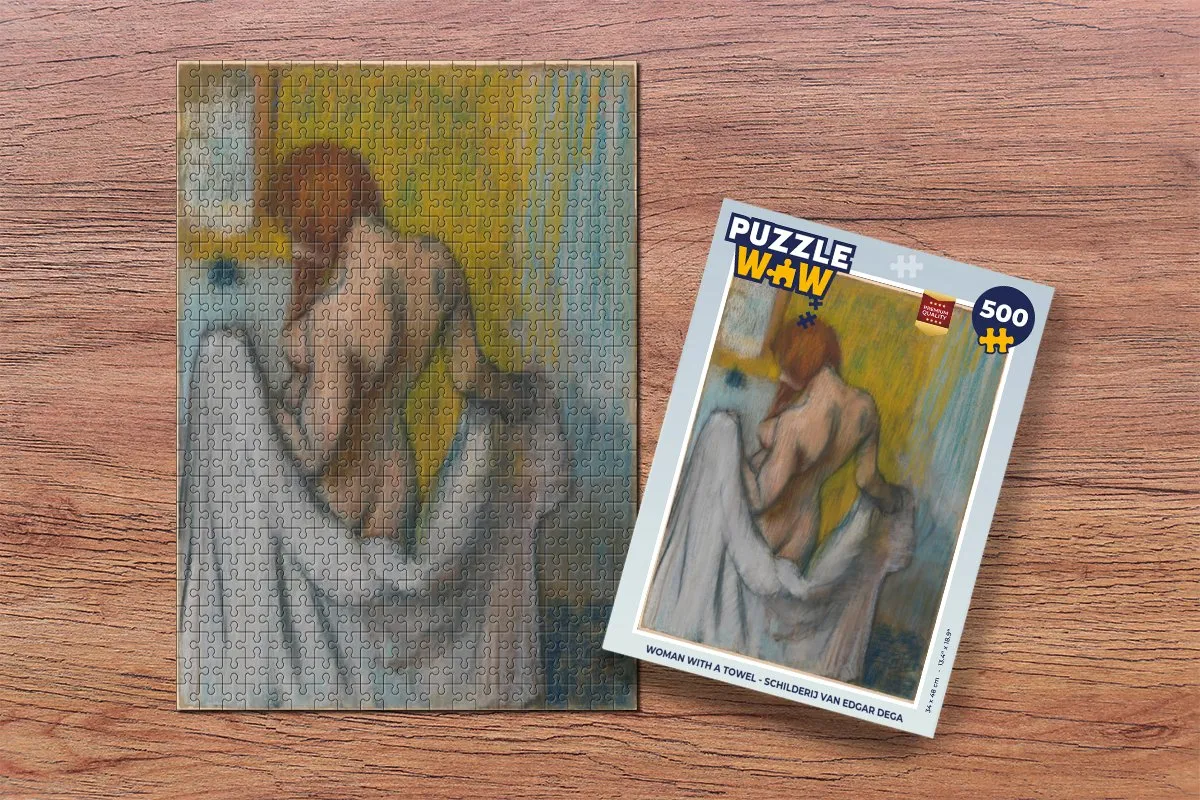 PuzzleWow Woman with a Towel Legpuzzel 500 Stuks - Edgar Degas - Multicolor