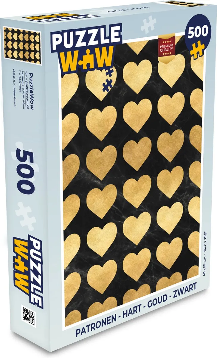 PuzzleWow Hart Legpuzzel 500 Stuks