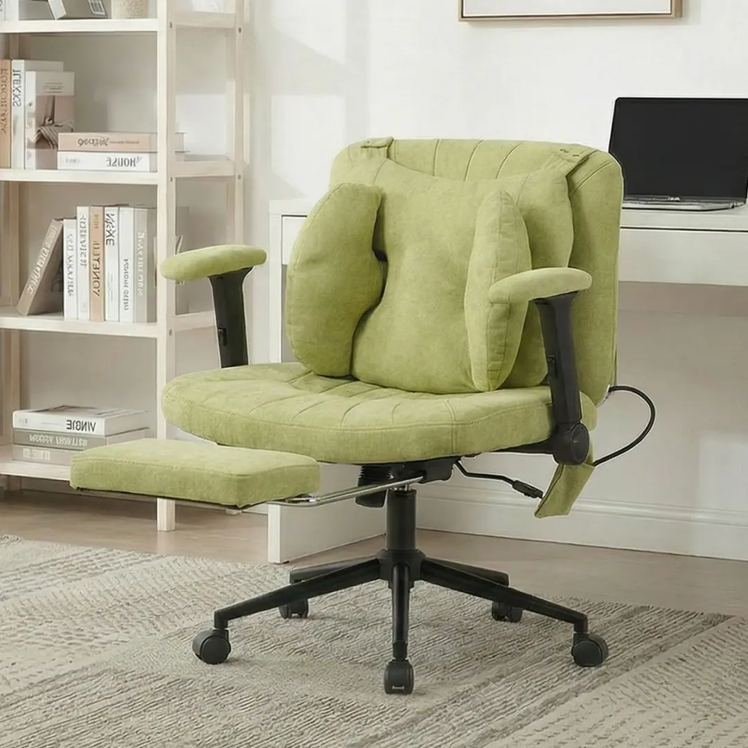 ECTEATOY® Ergonomische Bureaustoel met Voetsteun en Armleuningen