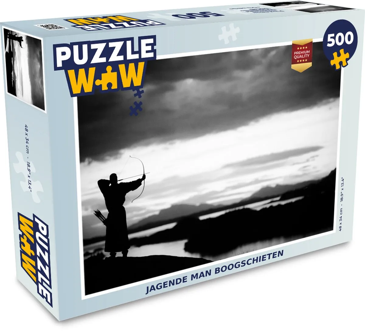 PuzzleWow Jagende Man Boogschieten Legpuzzel 500 Stuks - Multicolor