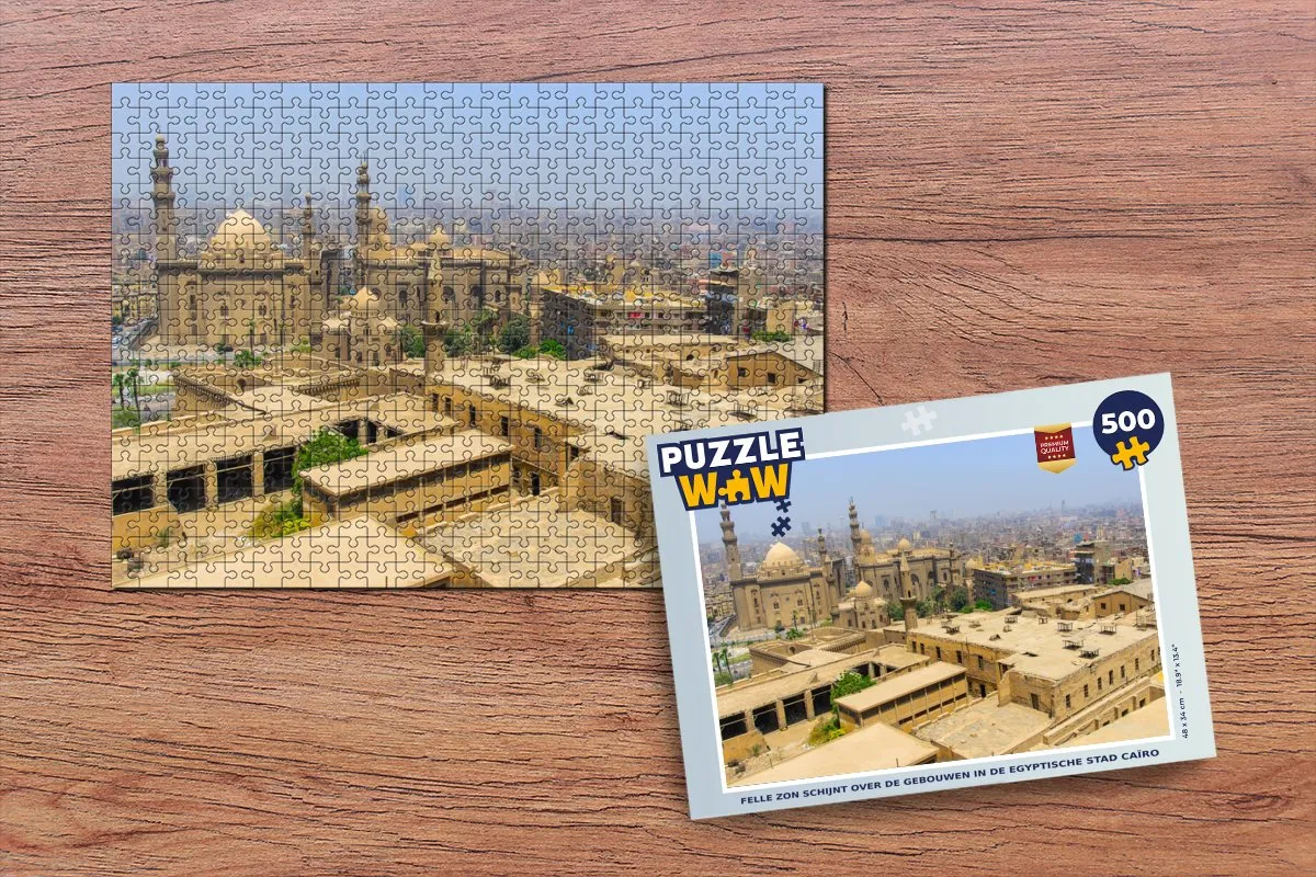 PuzzleWow Legpuzzel Caïro 500 Stuks - Multicolor