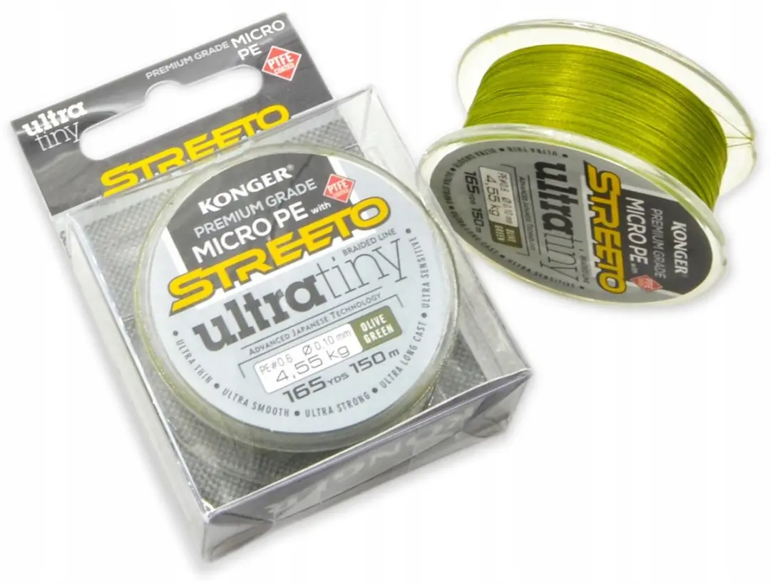 Konger Streeto Ultra Tiny 0.08mm/3.95kg 150m Vlechtlijn