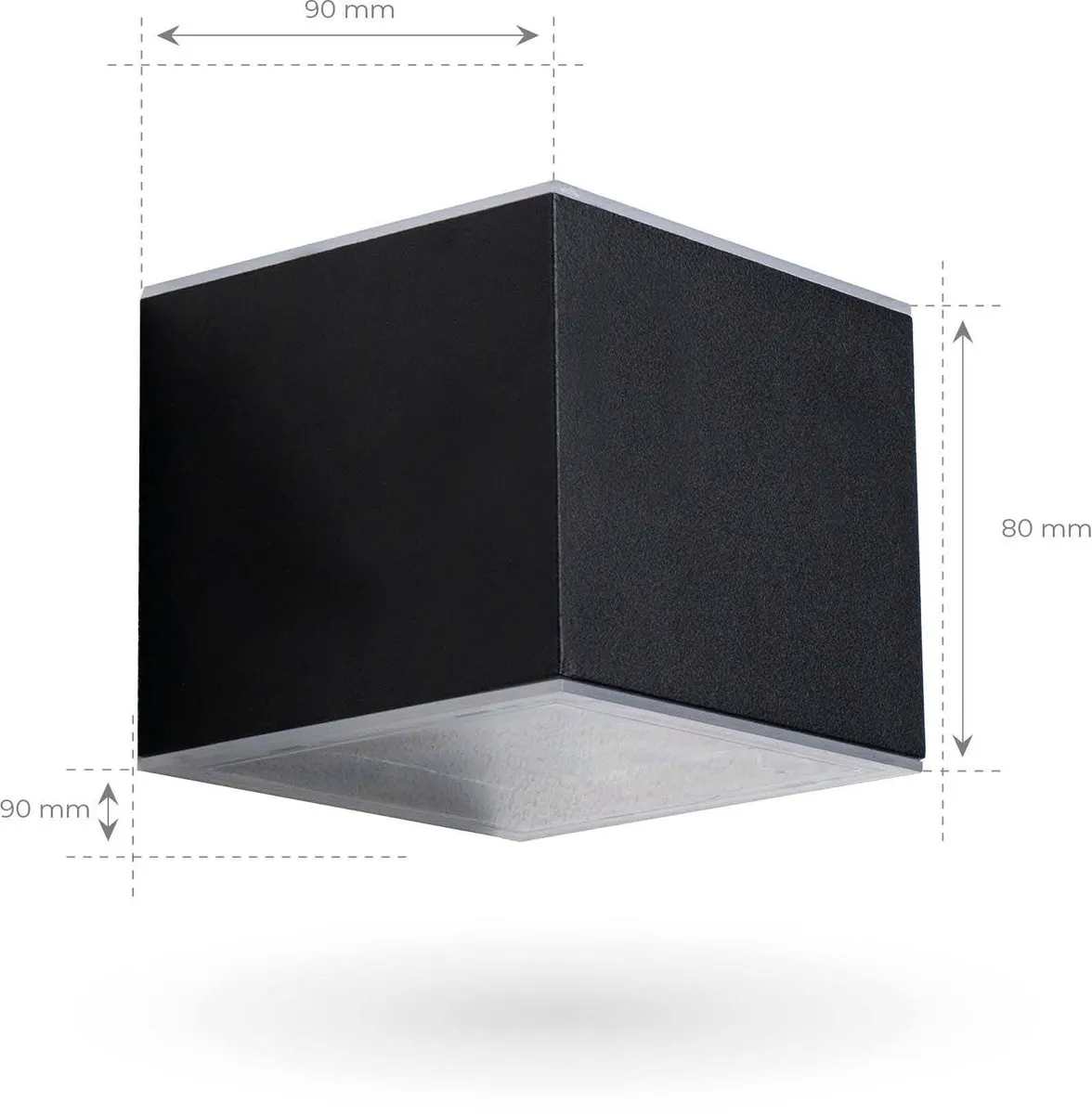 Ledvion Solar LED Wandlamp 2W - 60L - 3000K - Zwart