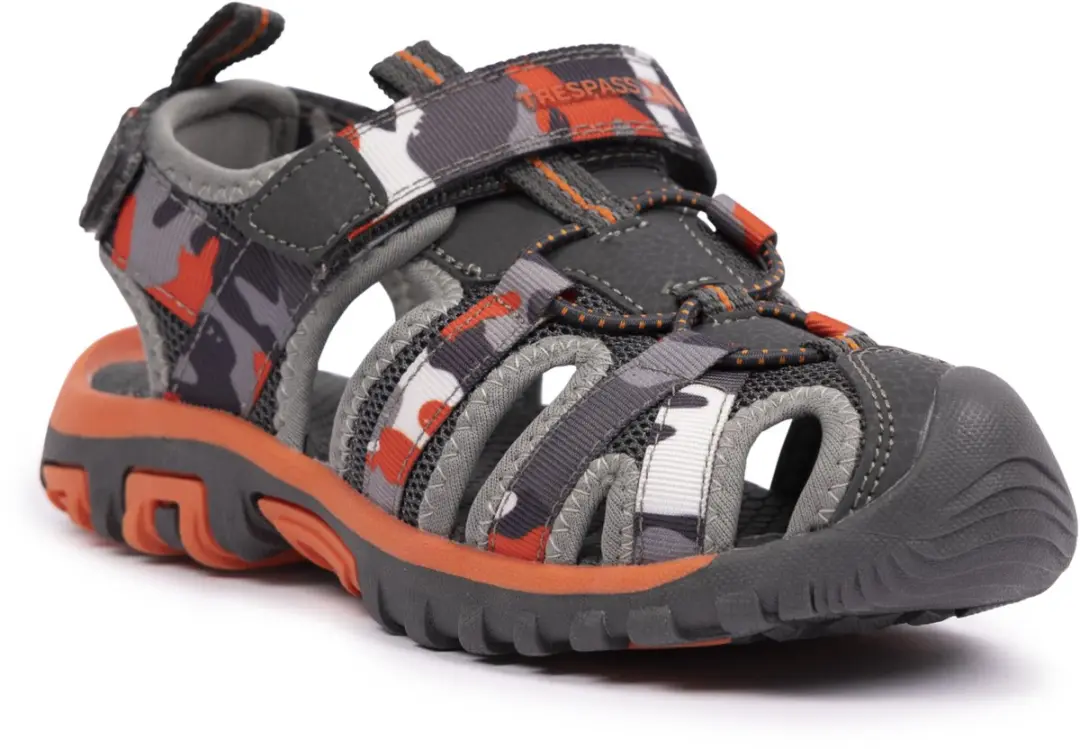 Trespass Jaime Kindersandalen - 32 Grey/Orange - afbeelding 5 van 6