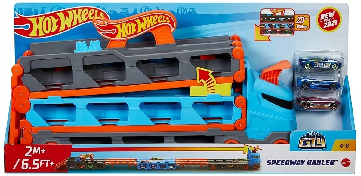 Hot Wheels Speedway Hauler Vrachtwagen Racebaan Opslag - afbeelding 4 van 5