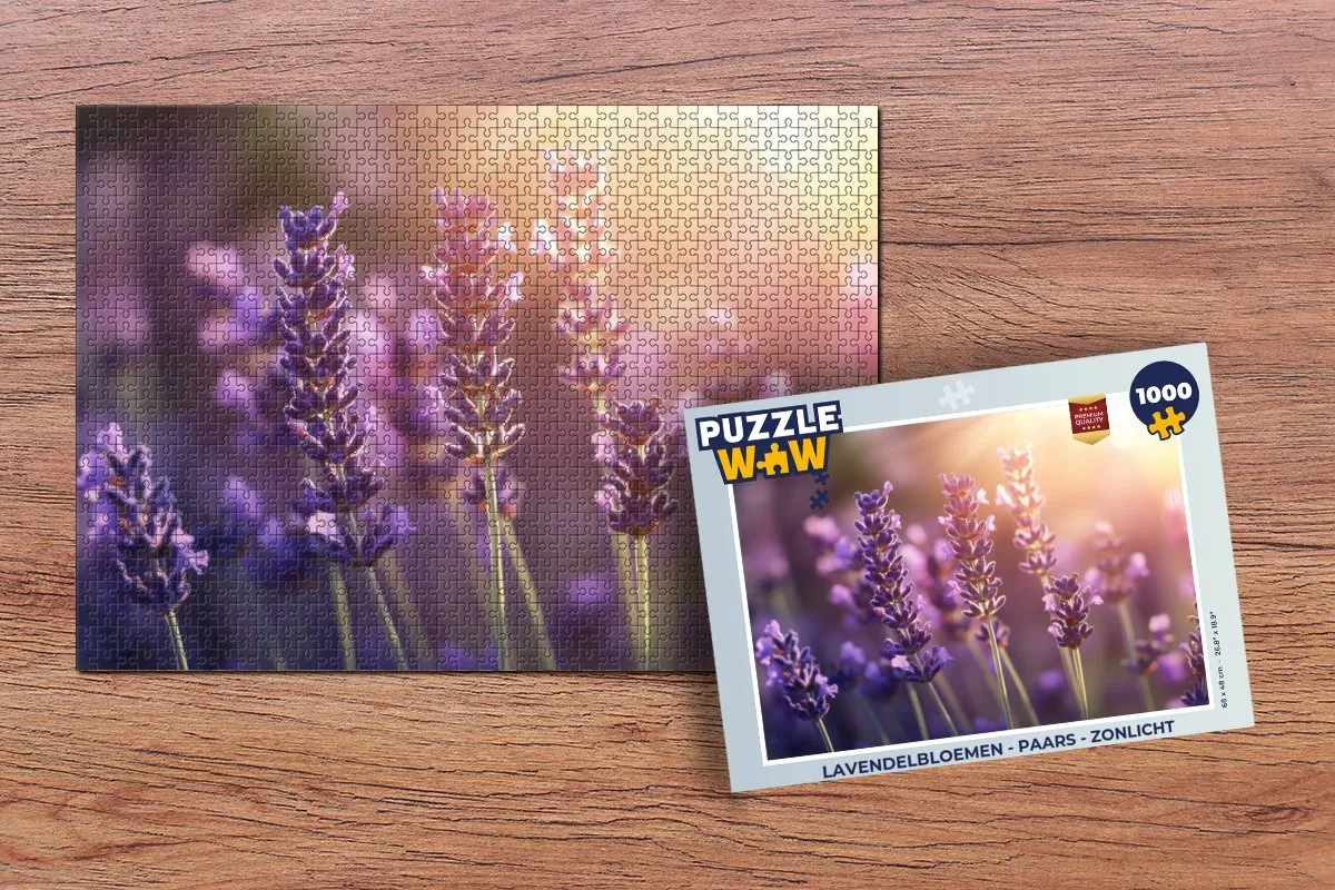 PuzzleWow Lavendelbloemen Legpuzzel 1000 Stuks - Paars