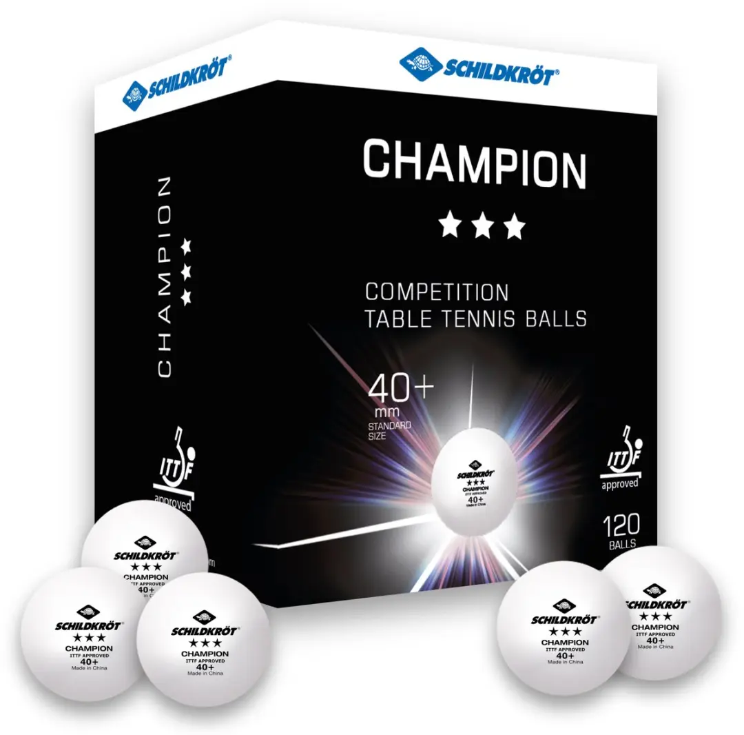 Schildkröt tafeltennisballen 3-sterren ITTF poly 40+ wit 120 stuks.