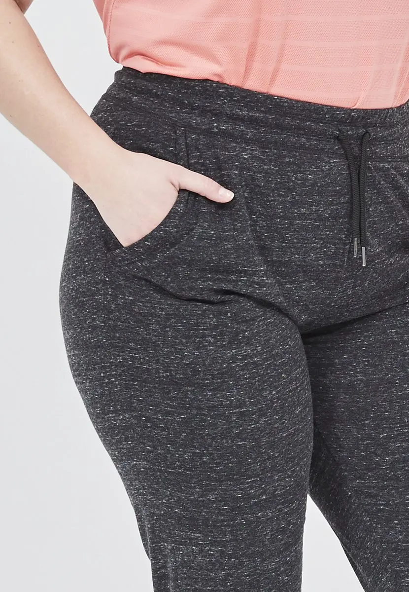 ENDURANCE Q Olivia Melange Sportbroek - 50 - Zwart