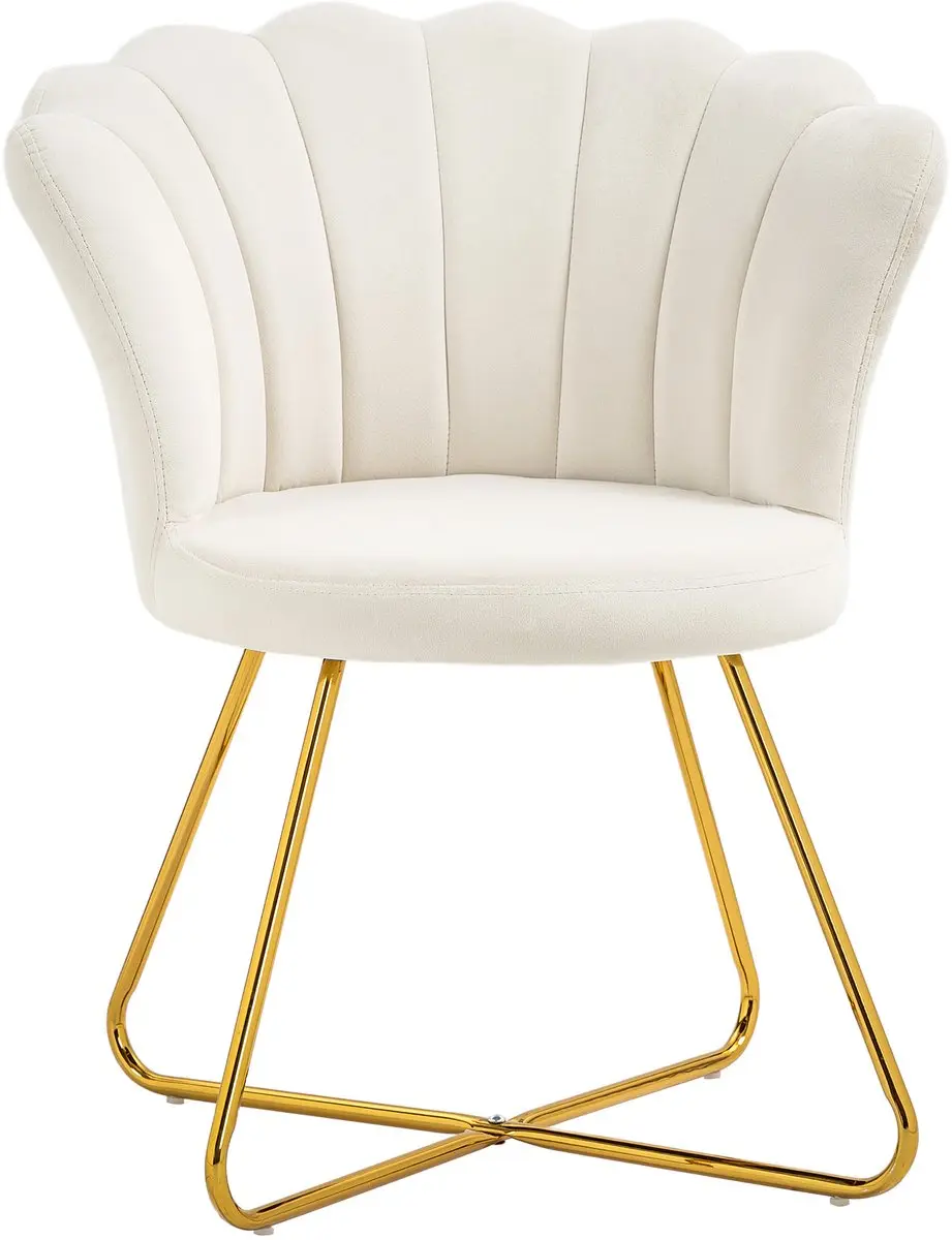 HOMCOM-Accentstoel-Polyester-69x64x80cm-Crème