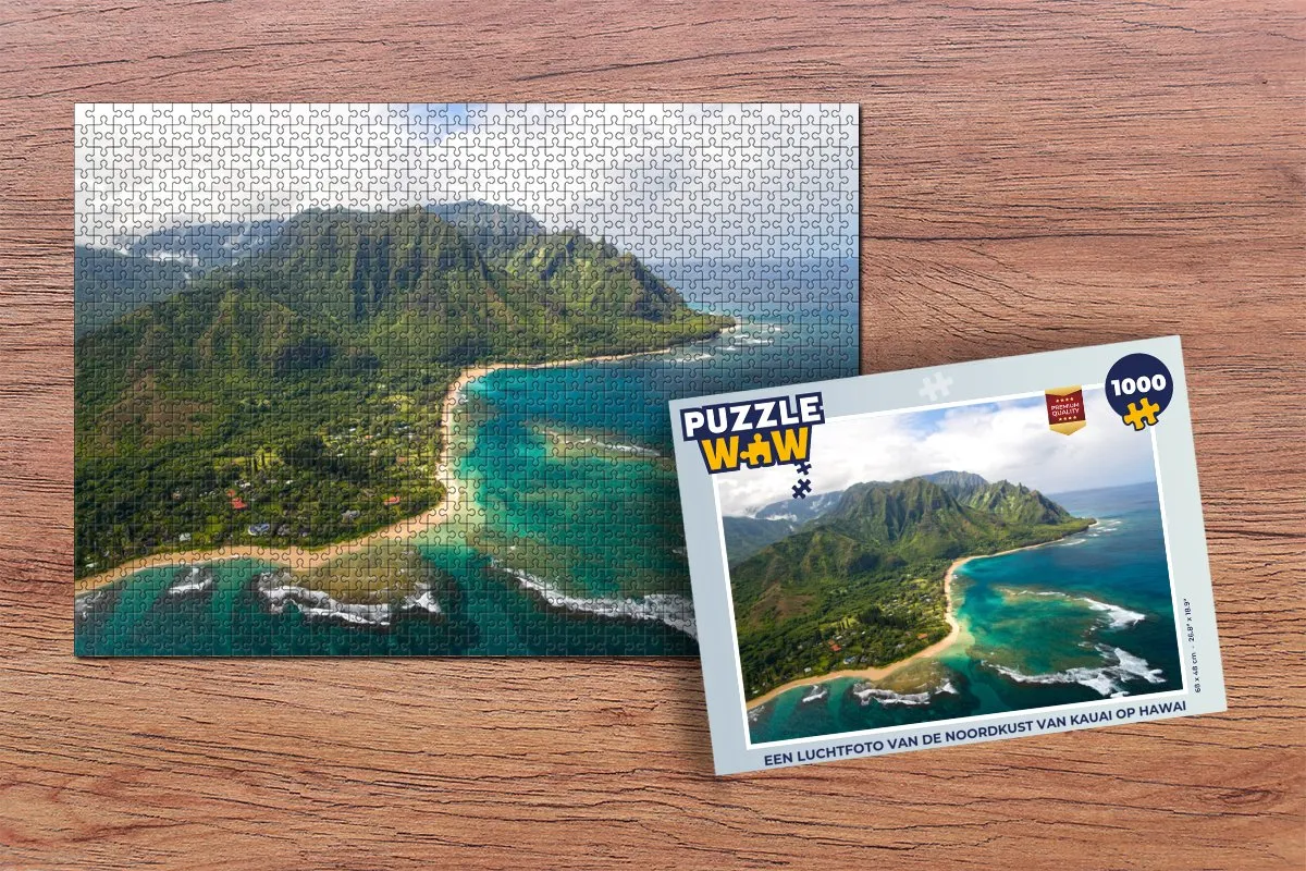 PuzzleWow Legpuzzel Kauai Hawaii 1000 Stuks - Multicolor