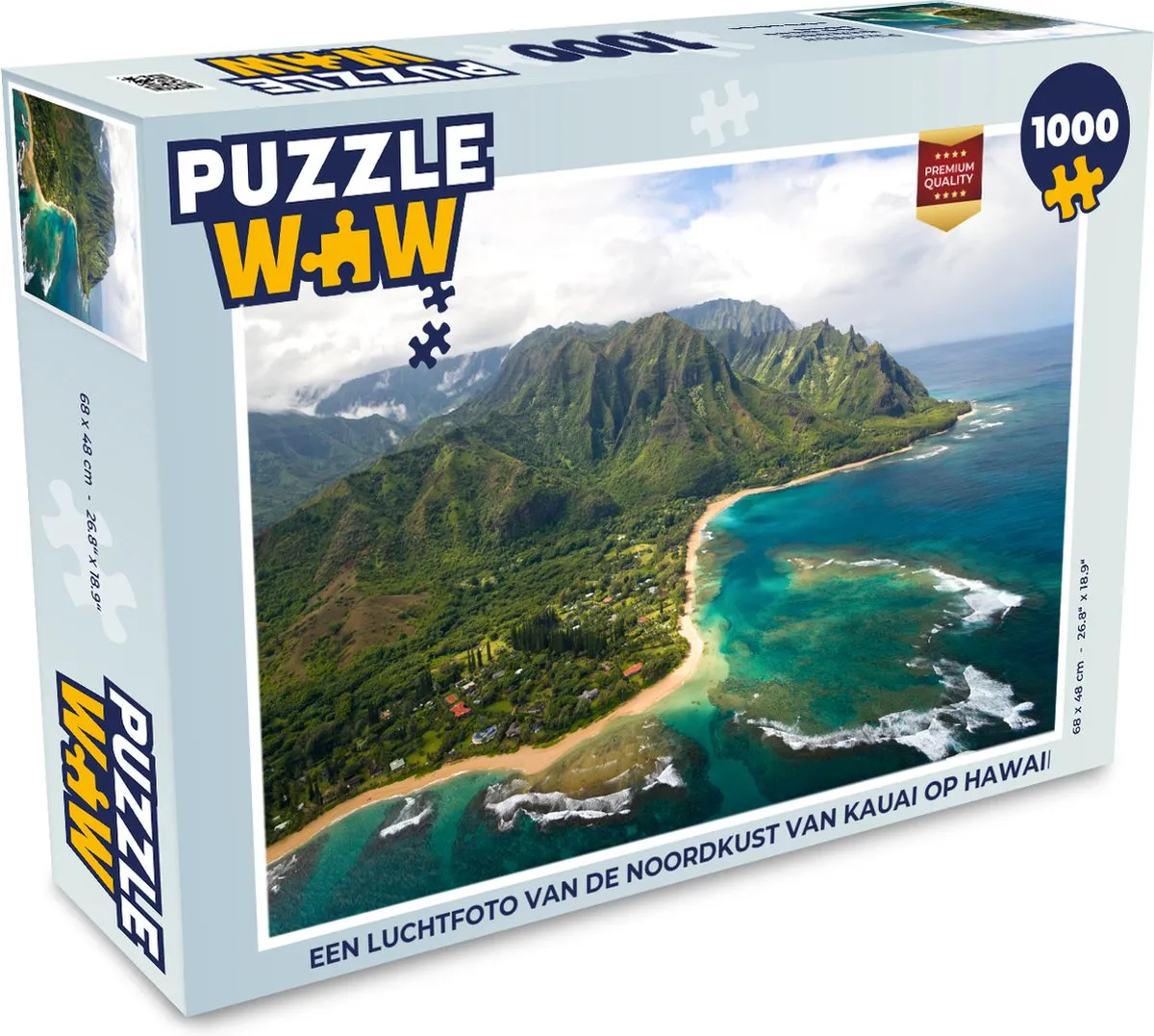 PuzzleWow Legpuzzel Kauai Hawaii 1000 Stuks - Multicolor
