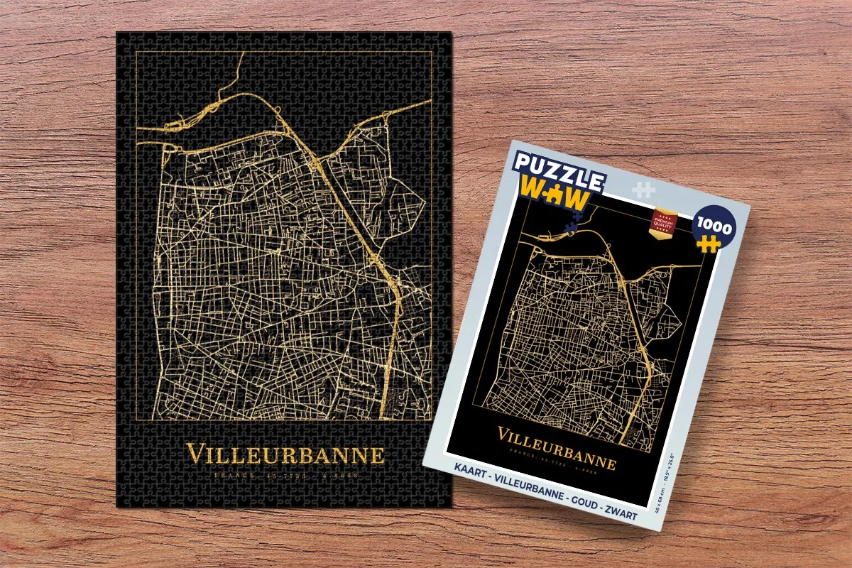 PuzzleWow Villeurbanne Legpuzzel 1000 Stuks - Multicolor
