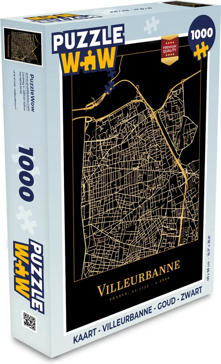 PuzzleWow Villeurbanne Legpuzzel 1000 Stuks