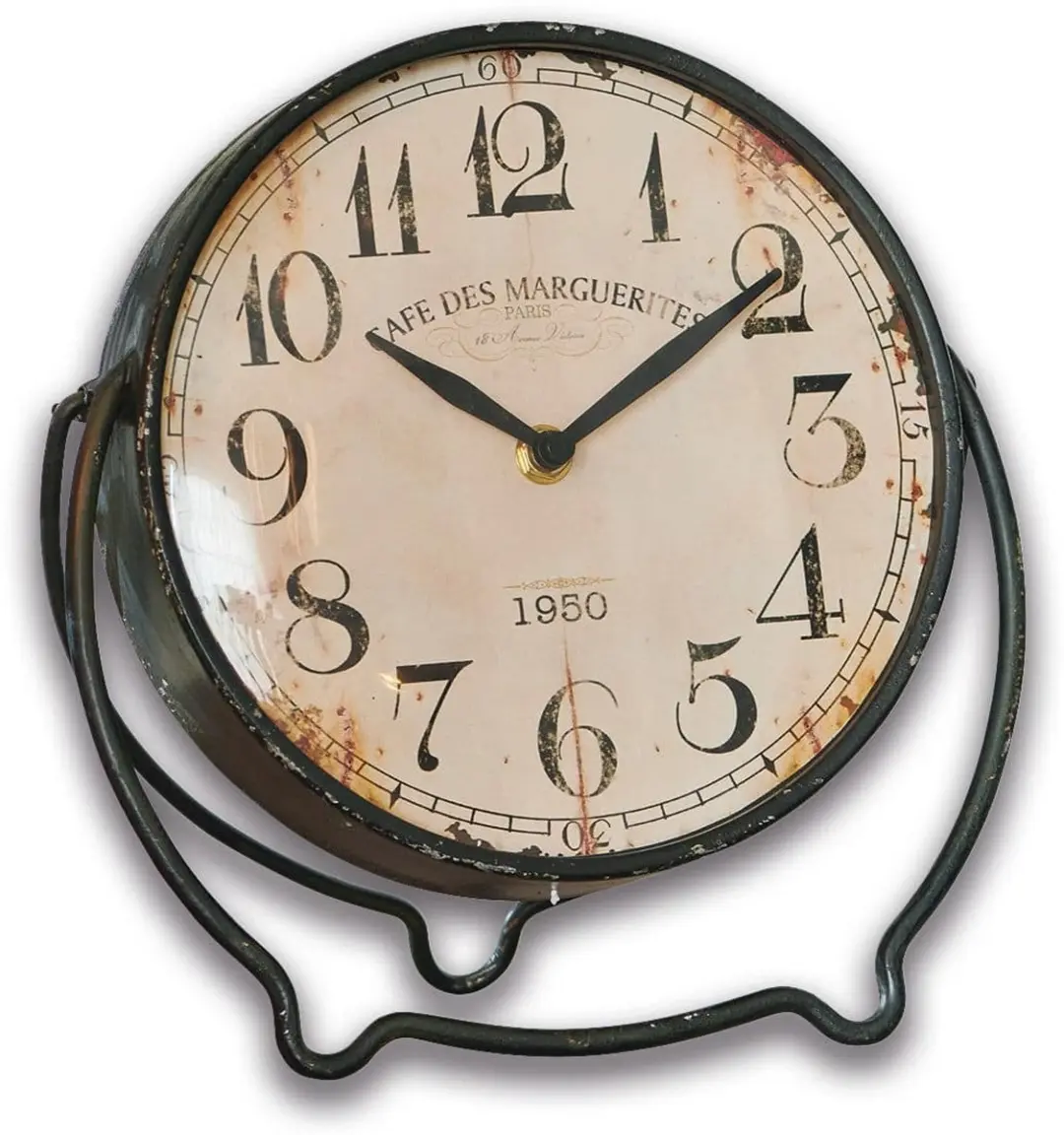 Loberon Klok Falaise - 24cm Antiekzwart - afbeelding 3 van 3