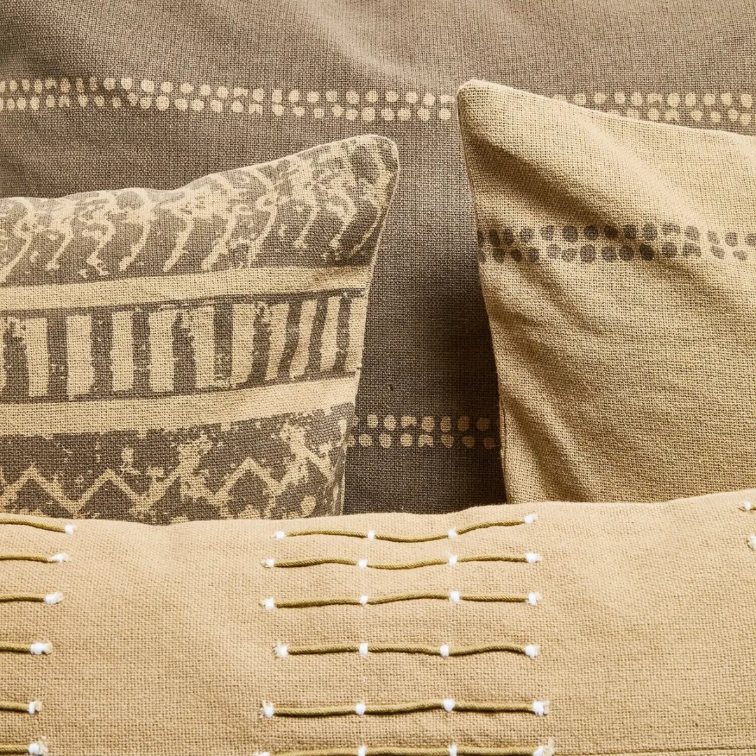 Loberon Kussenhoes Set 4 Stuks - bruin/beige - afbeelding 2 van 6
