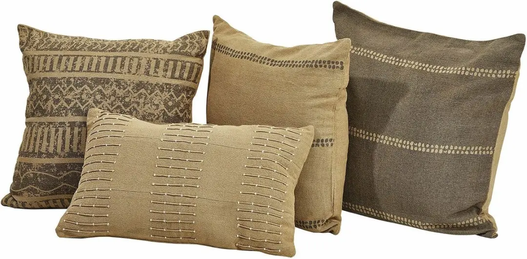 Loberon Kussenhoes Set 4 Stuks - bruin/beige - afbeelding 6 van 6