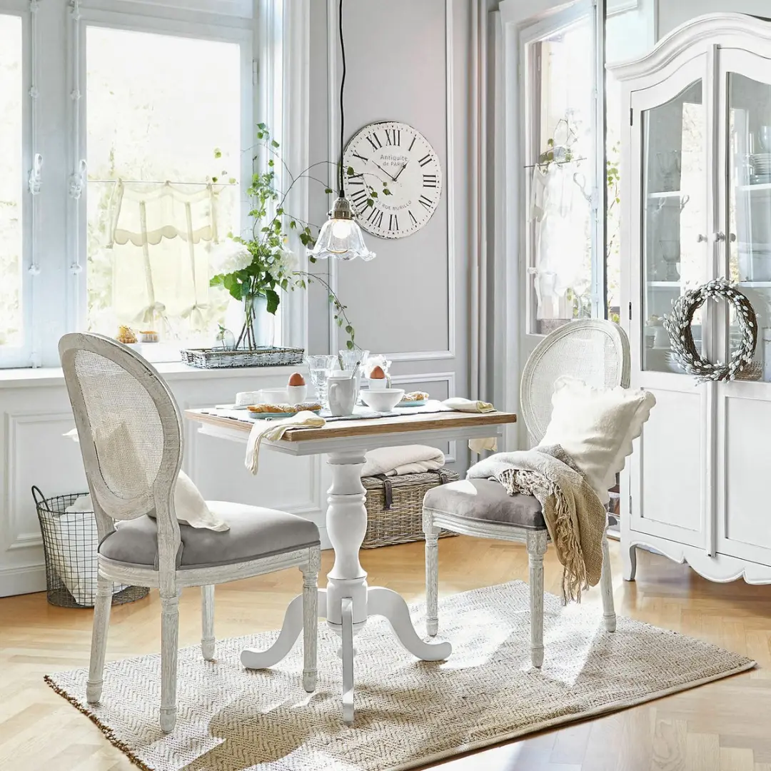 Loberon Rue Murillo Klok - 57cm - Antiekwit/Zwart - afbeelding 4 van 6