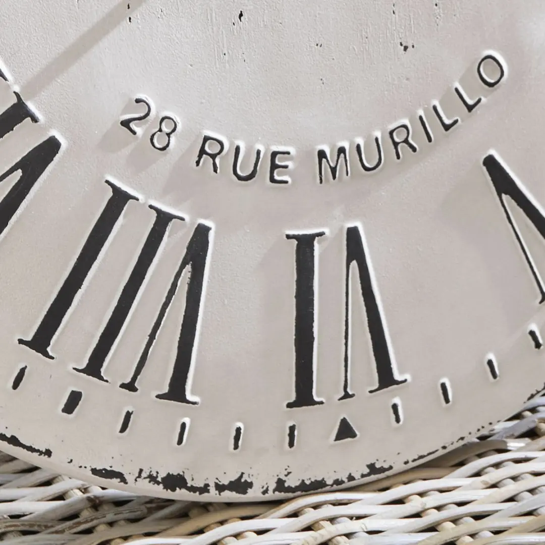 Loberon Rue Murillo Klok - 57cm - Antiekwit/Zwart - afbeelding 2 van 6