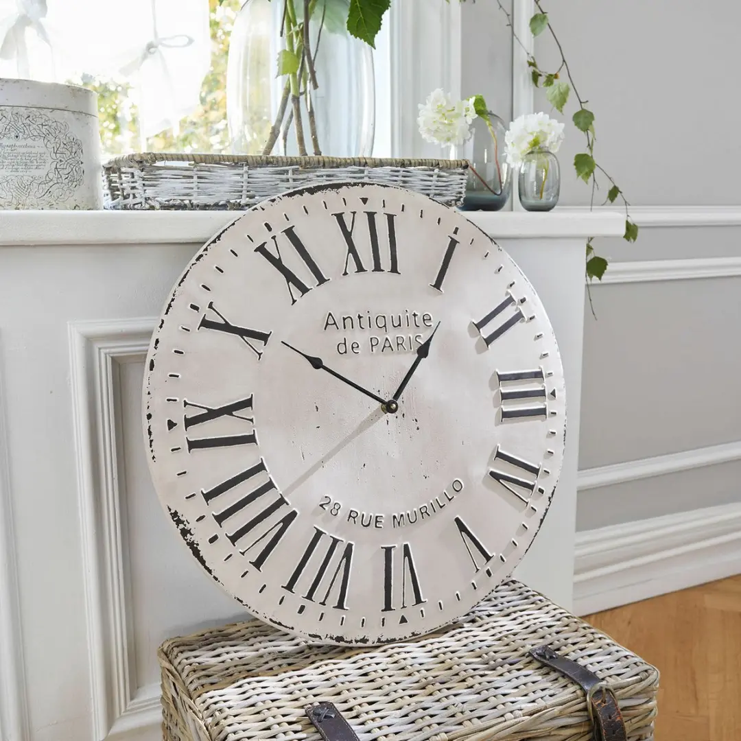 Loberon Rue Murillo Klok - 57cm - Antiekwit/Zwart - afbeelding 3 van 6