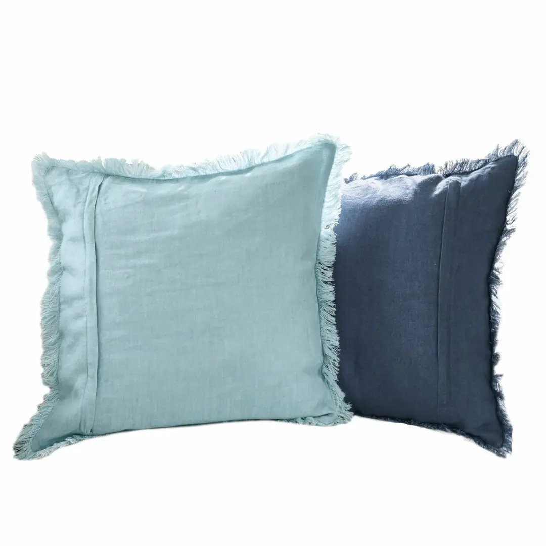 Loberon Quebo Kussenhoes Set 2 Stuks - Turquoise/Blauw - afbeelding 2 van 6