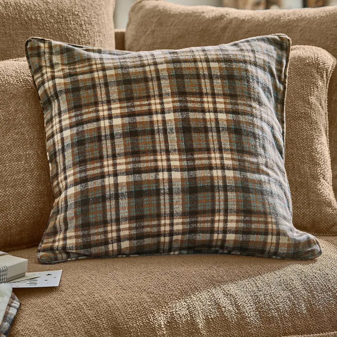 Loberon Kussenhoes Celestria - bruin/beige - afbeelding 3 van 6