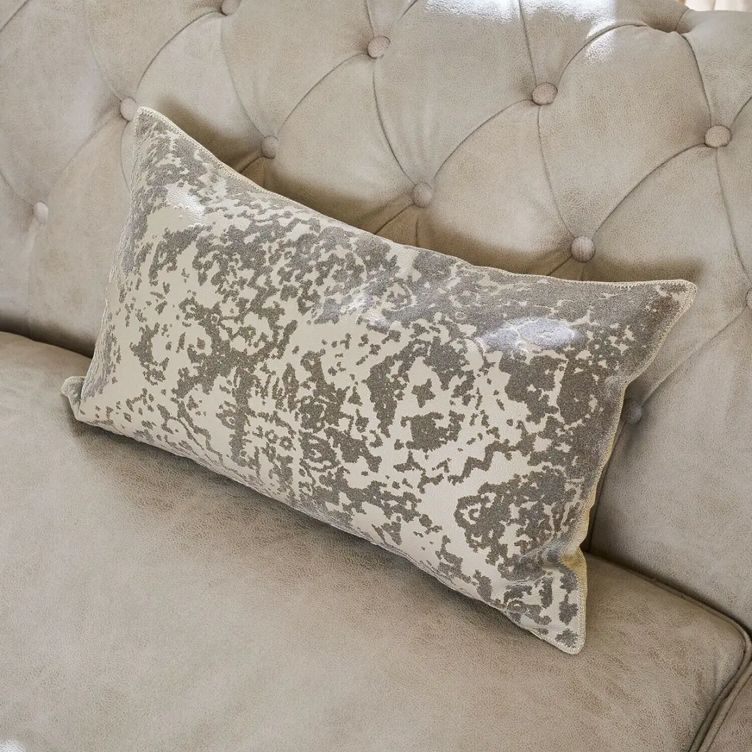 Loberon Kussenhoes Cressley - grijs/beige - afbeelding 4 van 6