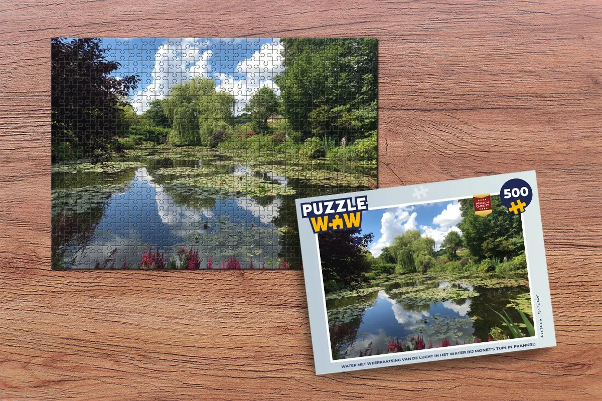 PuzzleWow Monet's Tuin Legpuzzel 500 Stuks - Multicolor
