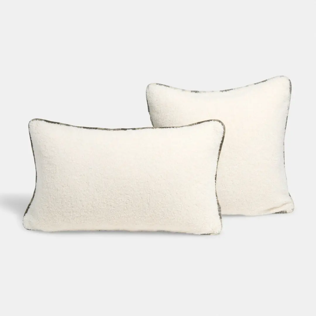 Loberon Kussenhoes Set 2 Stuks - Bruin/Crème - afbeelding 5 van 6