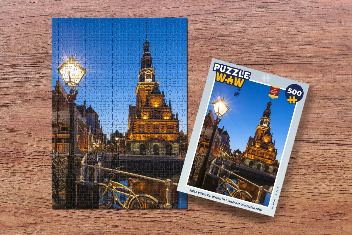 PuzzleWow Alkmaar Gracht Legpuzzel 500 Stuks - Multicolor