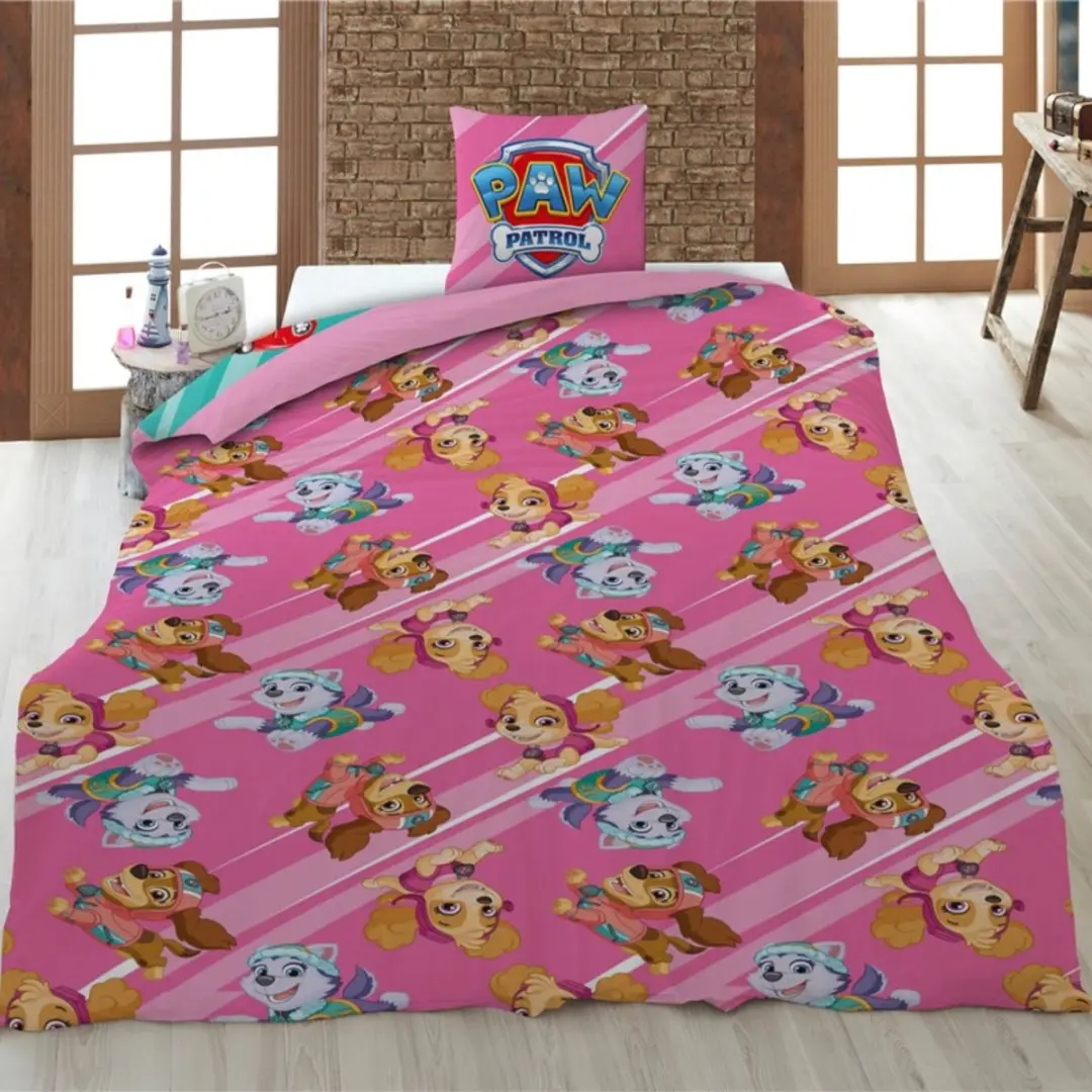 PAW Patrol Dekbedovertrek Boss Pups 140x200cm - Roze - afbeelding 3 van 6