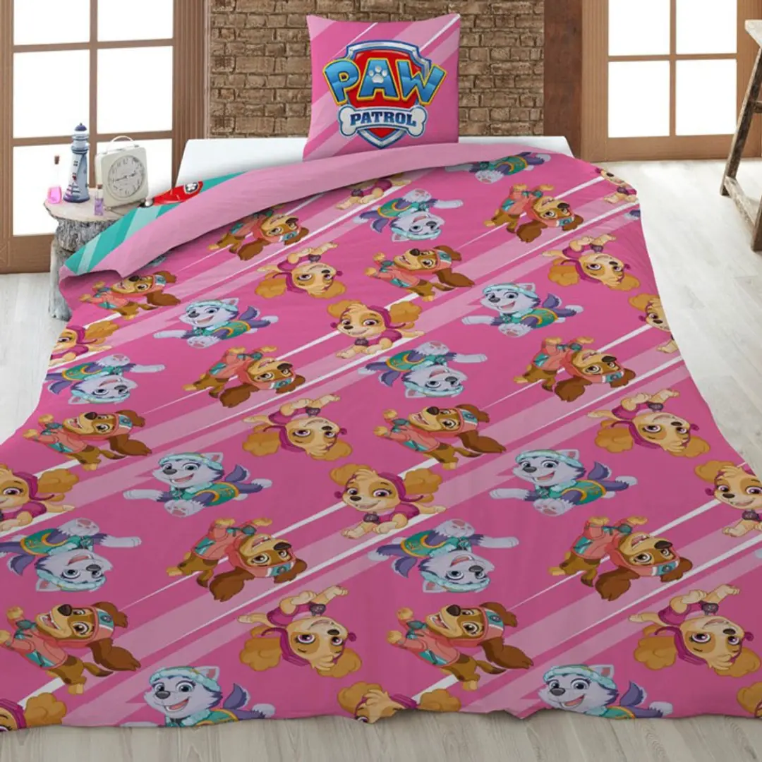 PAW Patrol Dekbedovertrek Boss Pups 140x200cm - Roze - afbeelding 5 van 6