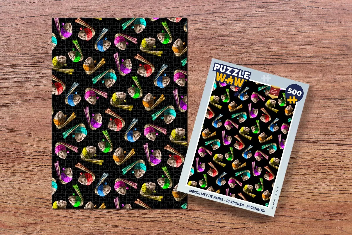PuzzleWow Meisje met de parel Legpuzzel 500 Stuks - Multicolor