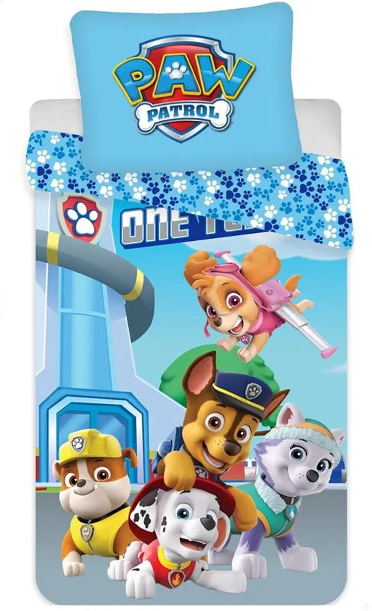 Paw Patrol Dekbedovertrek Glow in the dark Pups 140 x 200 cm