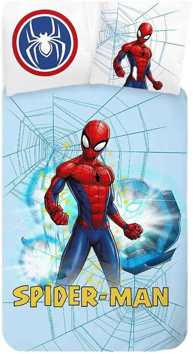 Spider-Man Dekbedovertrek Eenpersoons - Rood - afbeelding 2 van 2