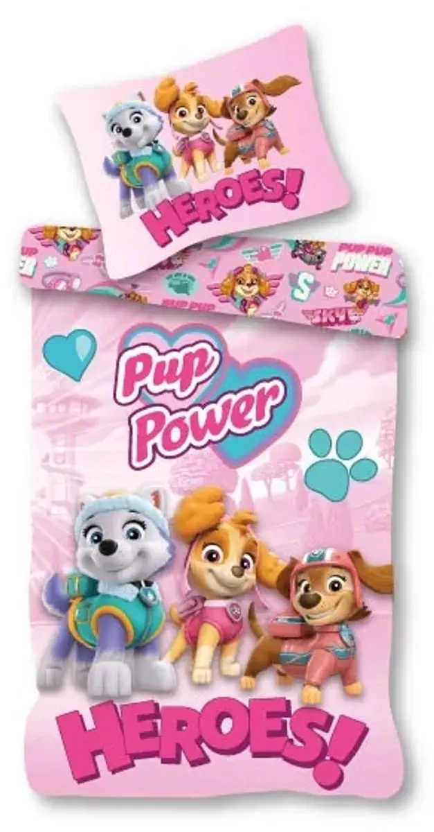Paw Patrol Heroes! dekbedovertrek 140 x 200 cm