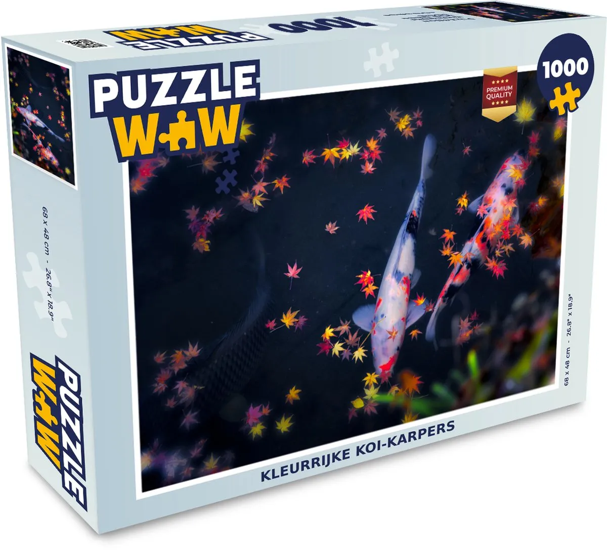 PuzzleWow Koi Vis Regenboog Legpuzzel 1000 Stuks - Multicolor