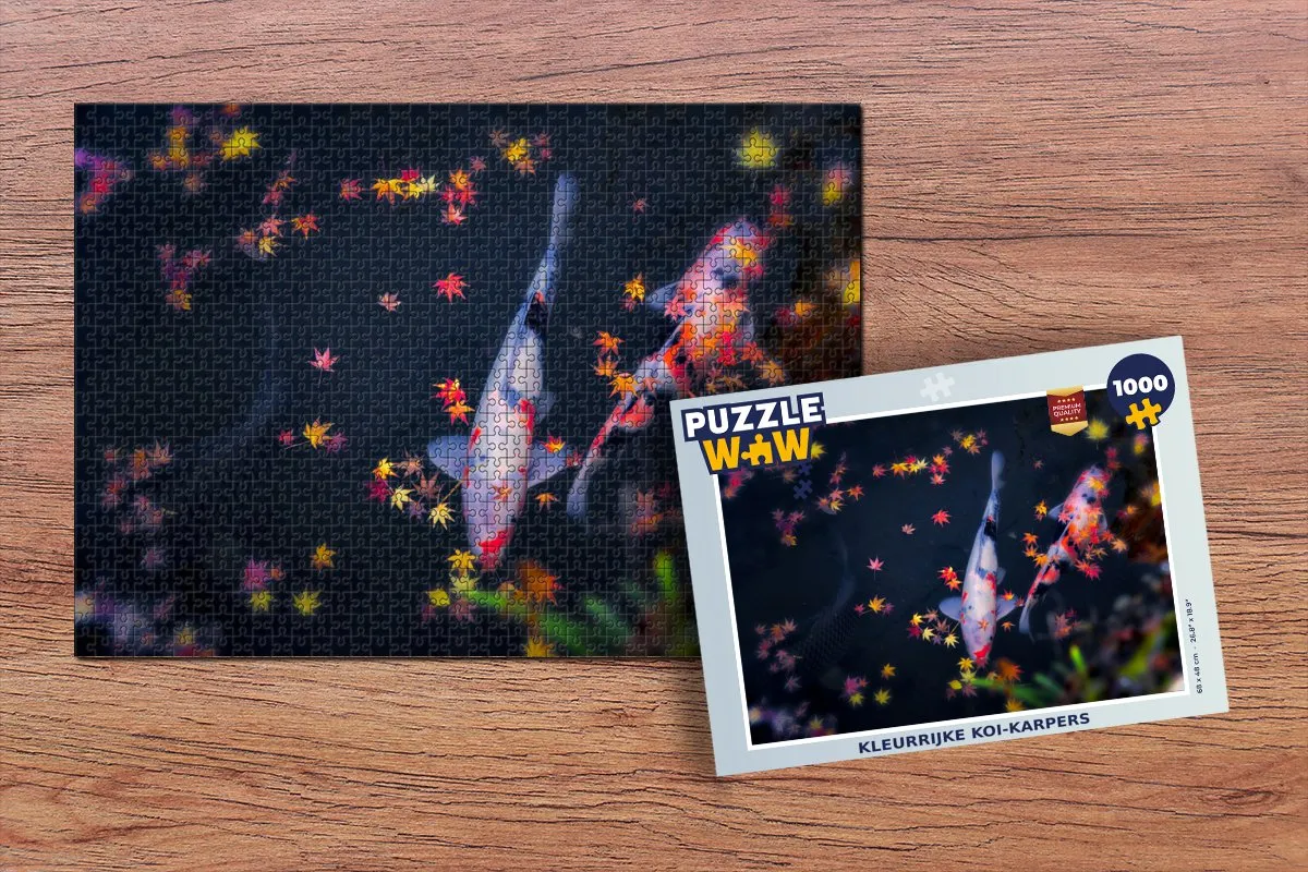 PuzzleWow Koi Vis Regenboog Legpuzzel 1000 Stuks - Multicolor