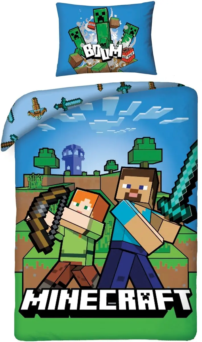 Minecraft Dekbedovertrek Pixel