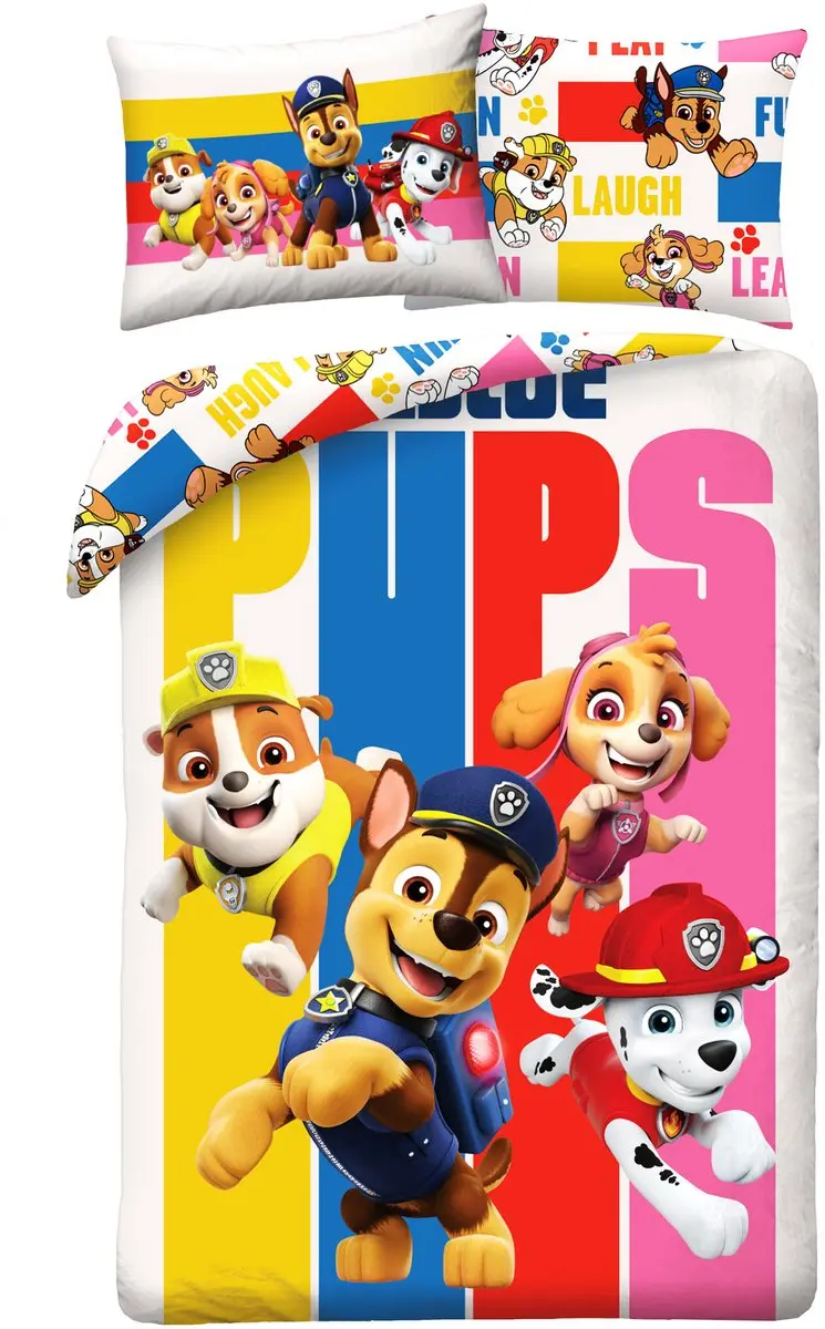Paw Patrol dekbedovertrek pups 140 x 200 cm katoen