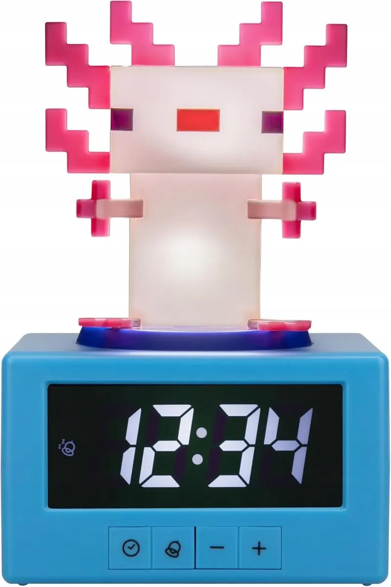Minecraft Axolotl Digitale Wekker met Nachtlampje voor Kinderen