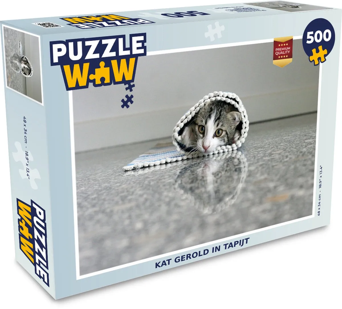 PuzzleWow Kat Tapijt Legpuzzel 500 Stuks - Multicolor