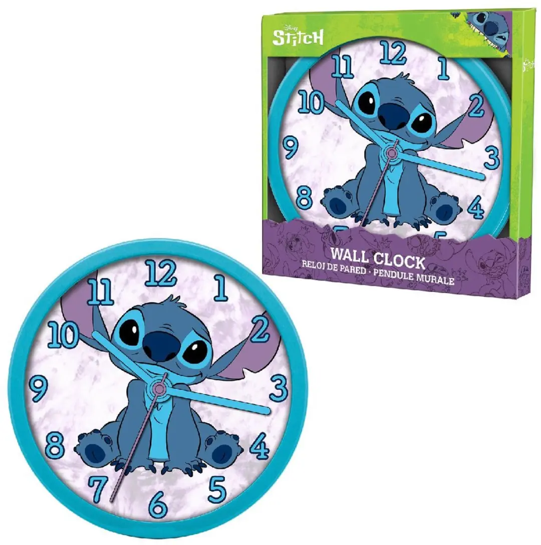 Lilo & Stitch Wandklok 24cm - Blauw - afbeelding 2 van 2